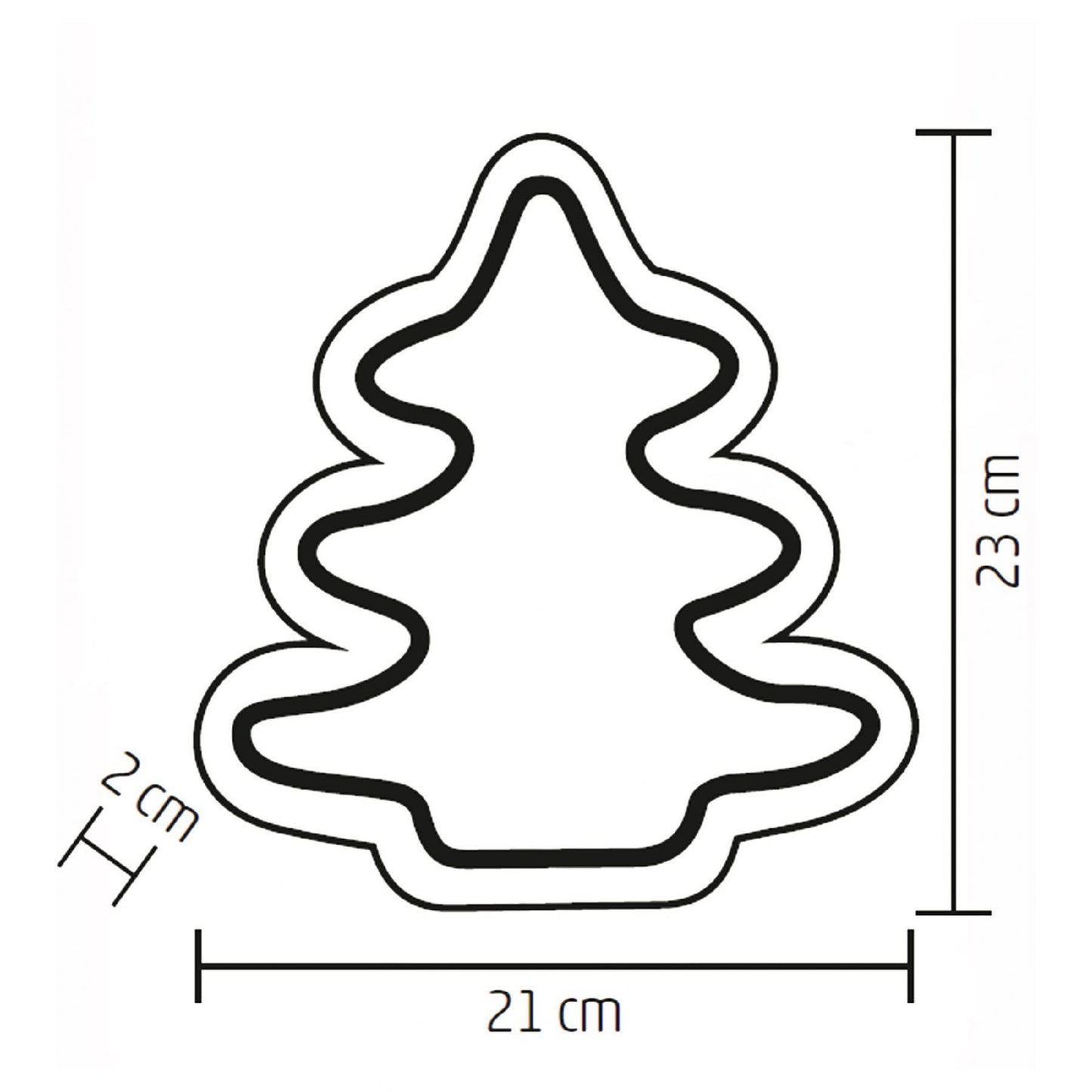 Decor de masă cu LED-uri, brad din lemn și neon-light – Lumină alb cald, pentru uz interior