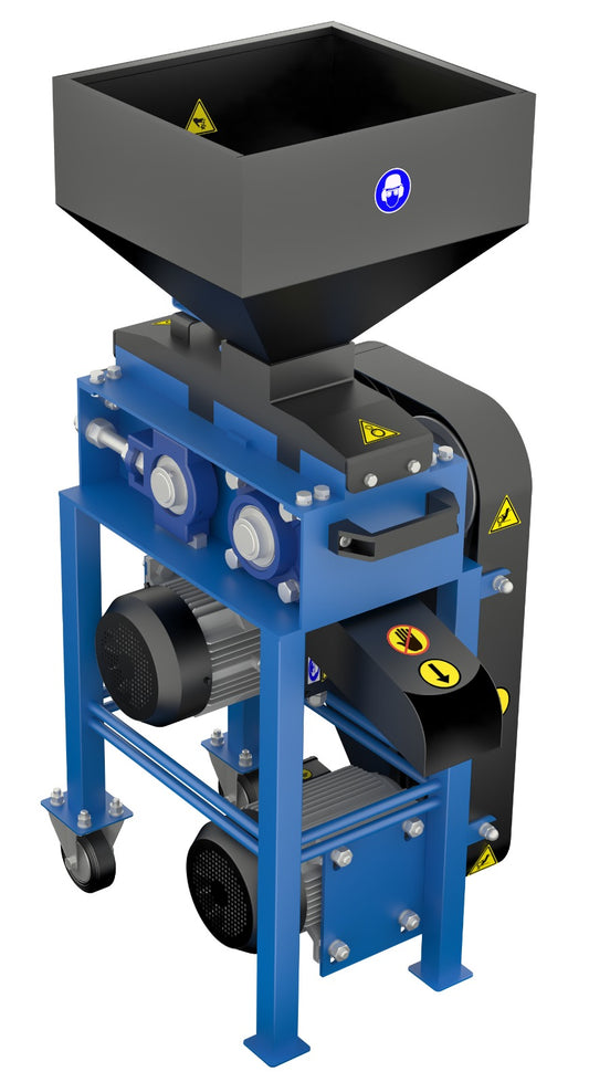 Aplatizor de cereale Hercule TMC 380V, compact, dublu motor, ideal pentru ferme mici