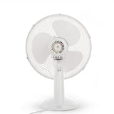 Ventilator de birou BOHM BLTF-1203, 40W, 12 inch, 3 viteze, protectie supraincalzire, alb