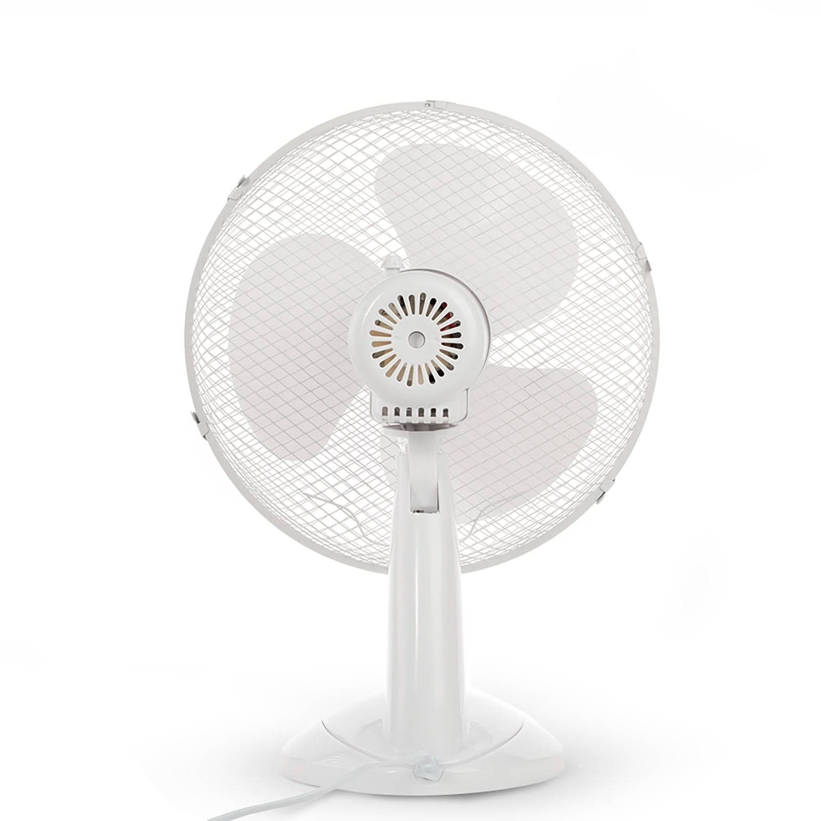 Ventilator de birou BOHM BLTF-1203, 40W, 12 inch, 3 viteze, protectie supraincalzire, alb