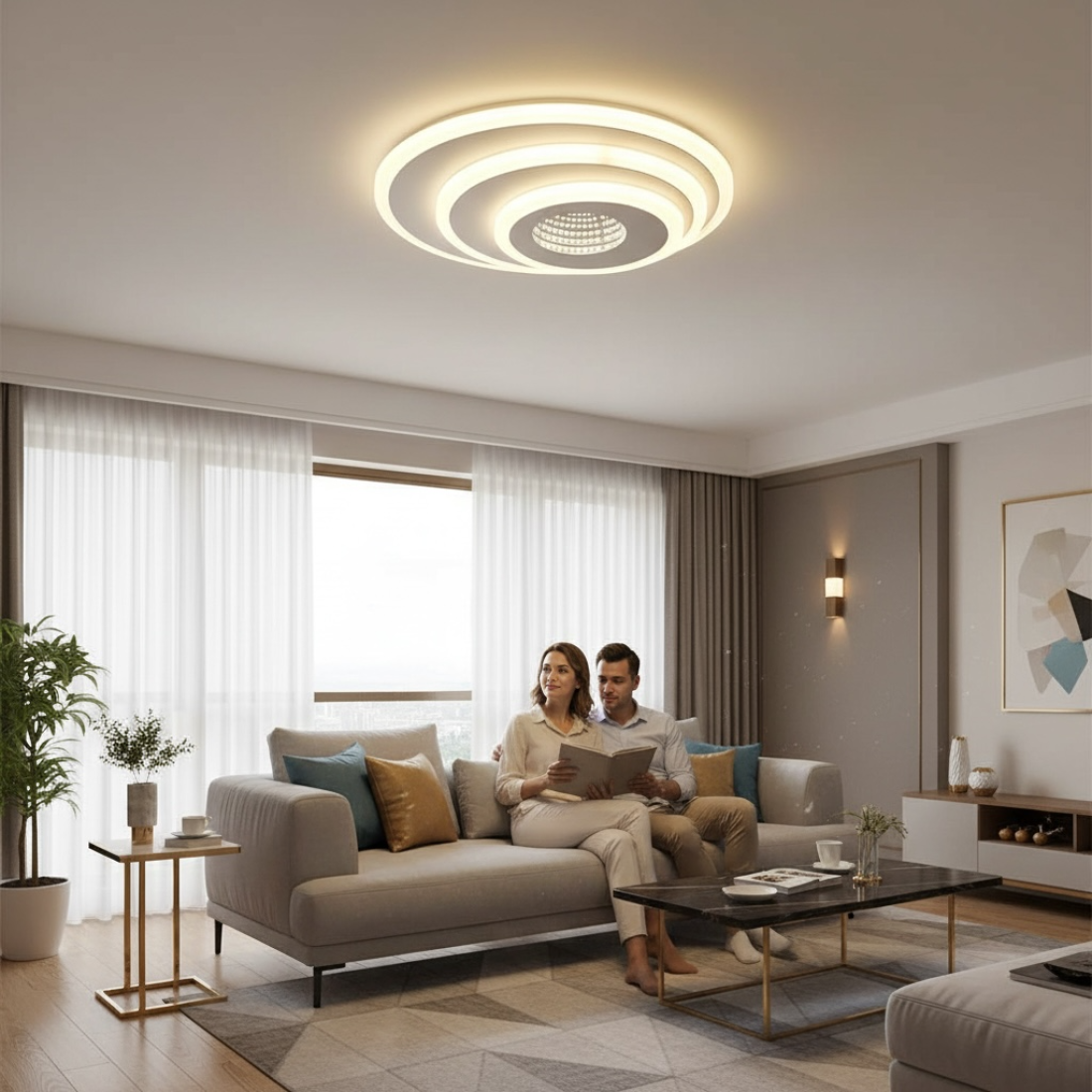 Plafoniera LED Albiorix 75W, 5000lm, 400x60mm