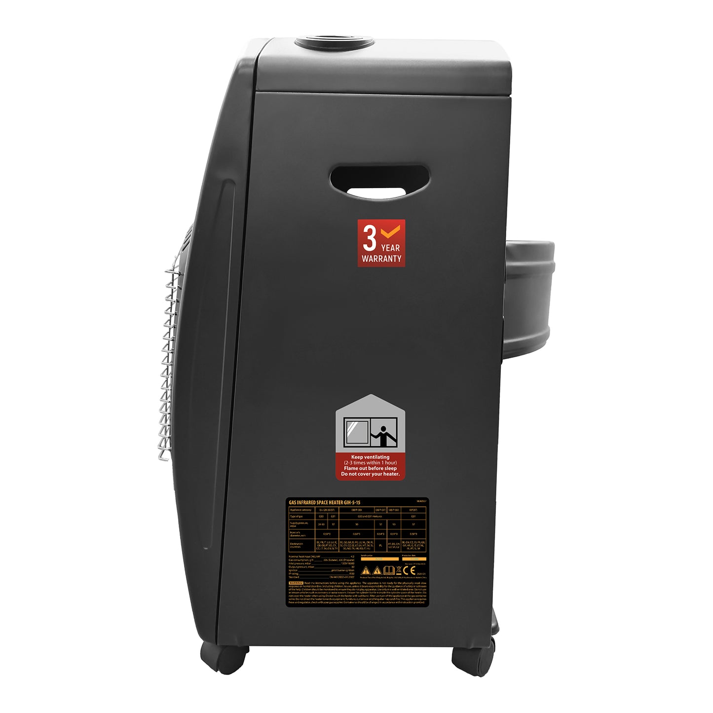 Incalzitor infrarosu pe gaz Denzel GIH 5-15, 4.2 kW, propan-butan, portabil