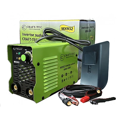 Aparat sudura Craft-Tec MMA 420A, afisaj electronic, 1.6-5mm, protectie supraincalzire, accesorii incluse