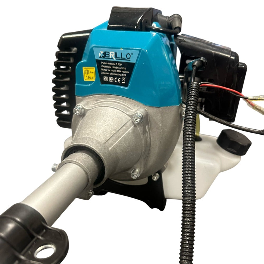 Motocoasa pe benzina Brillo BR-4200, 5.7CP, 52cc, 3 accesorii incluse, motor 2 timpi