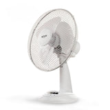 Ventilator de birou BOHM BLTF-1203, 40W, 12 inch, 3 viteze, protectie supraincalzire, alb