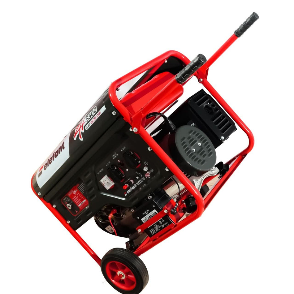 Generator pe benzină ELEFANT ZH5500, 5,5 kW, pornire automată la cheie, siguranță de pornire și indicator combustibil