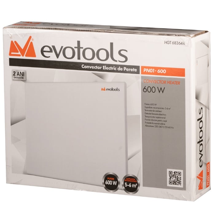 Convector Electric Perete Evotools PN01, 1200 W, IP24