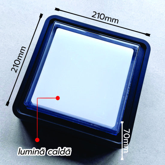 Aplica LED Lara, 15W, 1350 lm, 210x210x70 mm