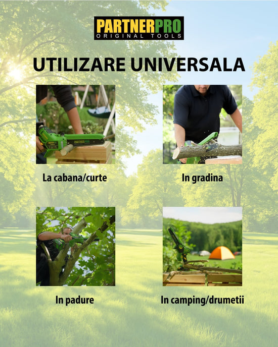 Mini Fierastrau cu Lant PARTNERPRO PPBS-84, 800W, 20 cm