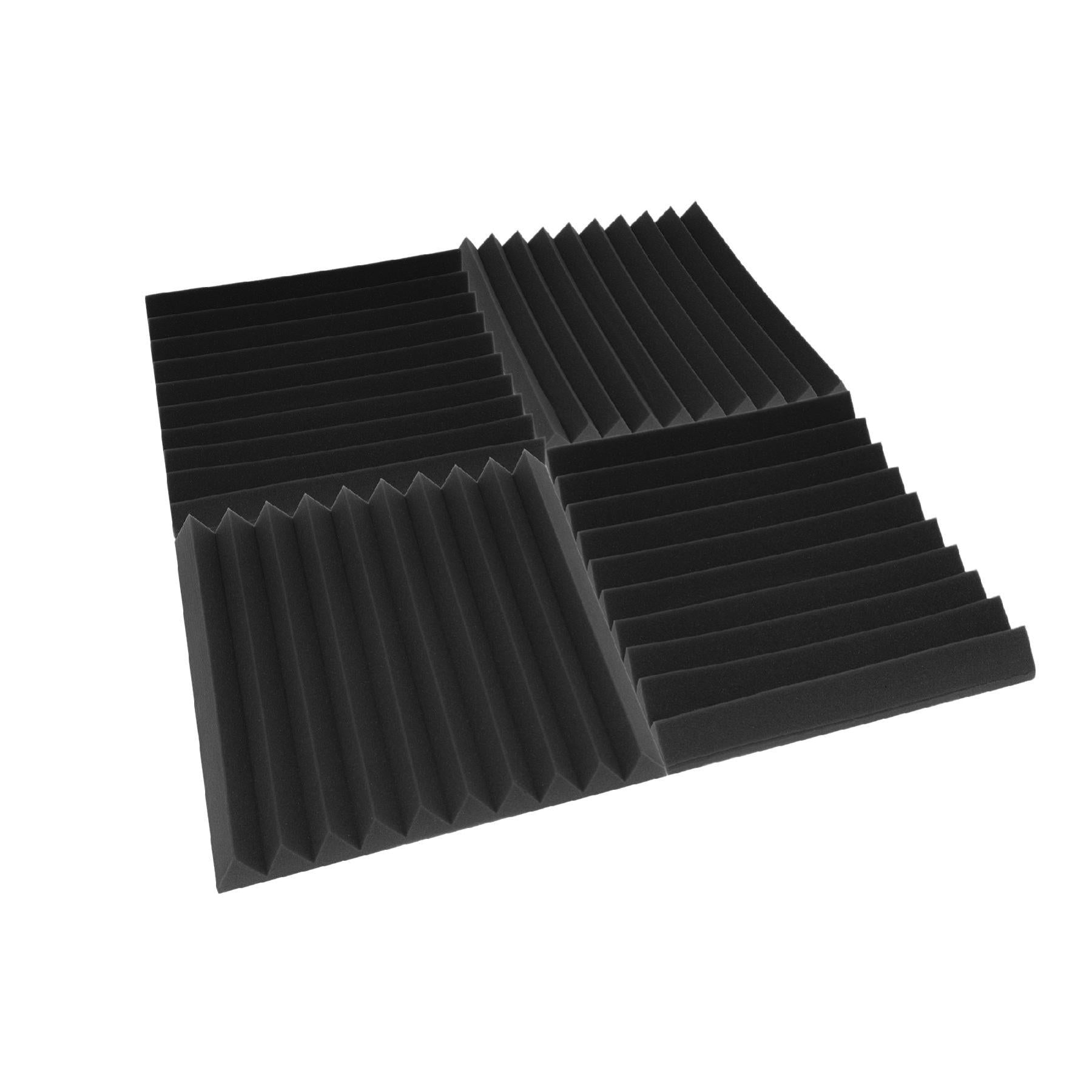 Panou de Absorbție a Sunetului, 50x50x5 cm, 4 Bucăți, Autoadeziv, pentru Reducerea Zgomotului