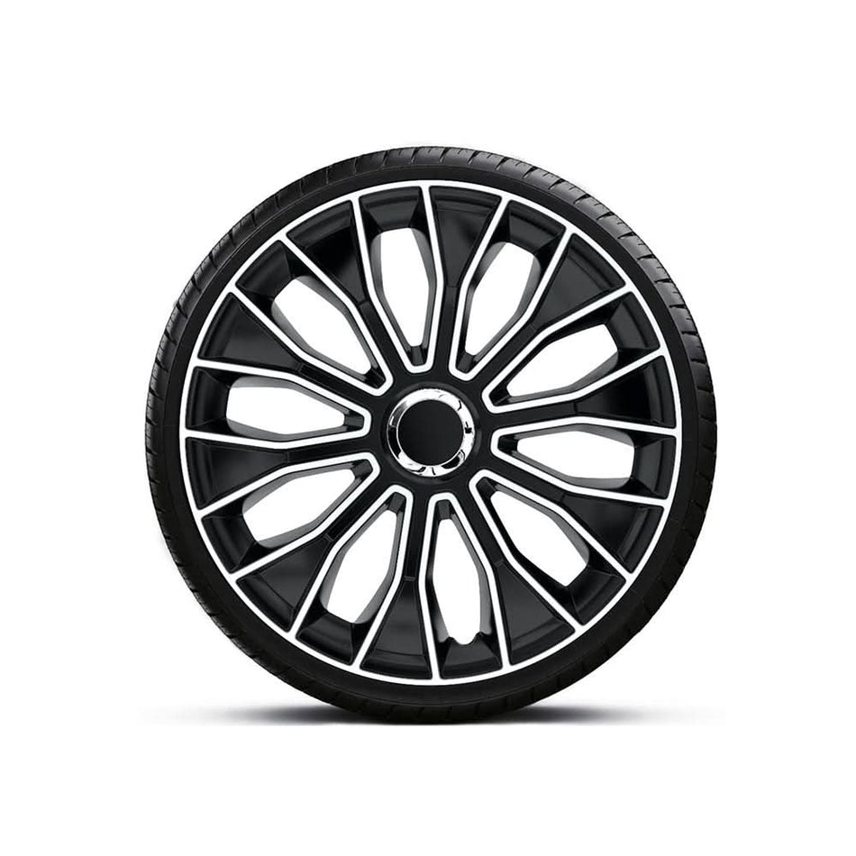 Set 4 Capace Roți 16 inch, Negre, Model Voltec Pro, ABS