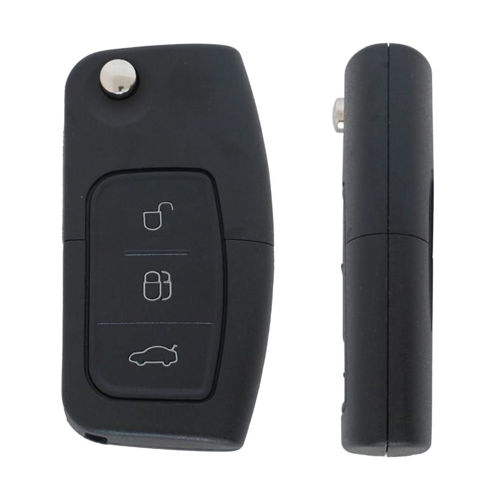 Carcasă Cheie Contact pentru Ford Focus și Mondeo, 3 Butoane, Fără Electronică, CU Cheie