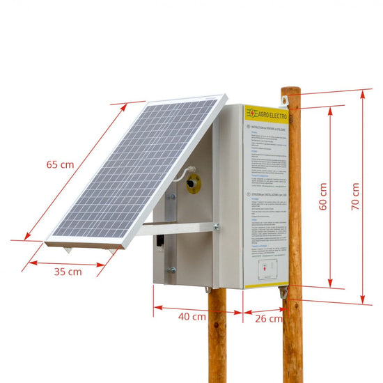 Aparat gard electric DL 3200 3.2 Joule, 7000 m, panou solar 30W, regulator 10A