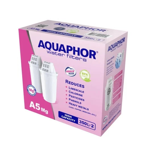 Set 2 cartuse AQUAPHOR A5 Mg, filtrare si mineralizare
