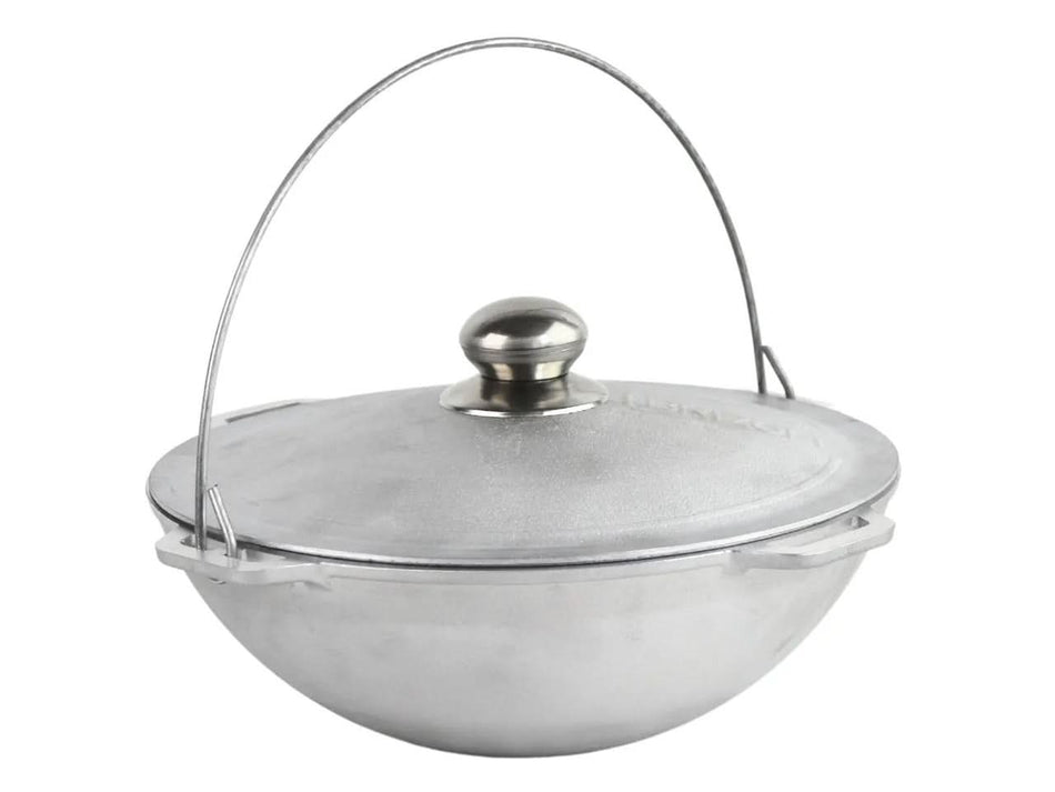 Pachet Ceaun Asiatic BRIZOLL 4L aluminiu alimentar diametru 280 mm + Trepied BRIZOLL otel 100 cm