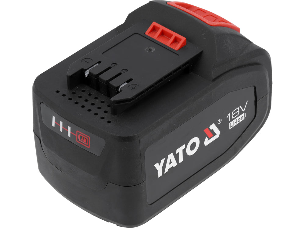 Acumulator Li-Ion Yato 18V 6,0Ah, compatibil scule Sistem 18V, protectie supraincalzire, incarcare rapida