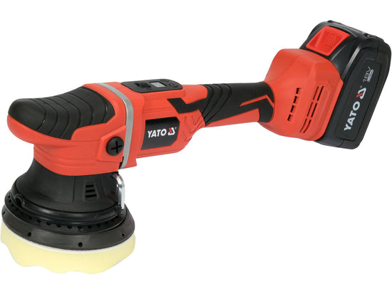 Masina de polisat orbitala Yato 18V, 125mm, motor brushless, 1x4Ah, 3 bureti inclusi, reglare viteza - vedere 1