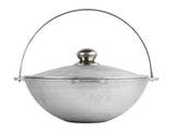 Pachet Ceaun Asiatic BRIZOLL 6L aluminiu alimentar diametru 320 mm + Trepied BRIZOLL otel 100 cm