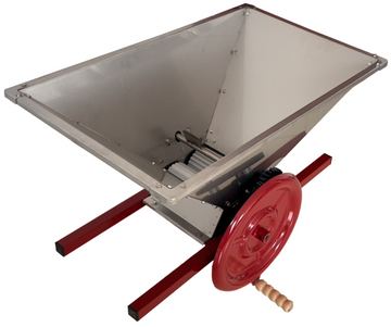 Zdrobitor struguri manual ZSM-50S cu agitator, cuva INOX 50L, 600 kg/h