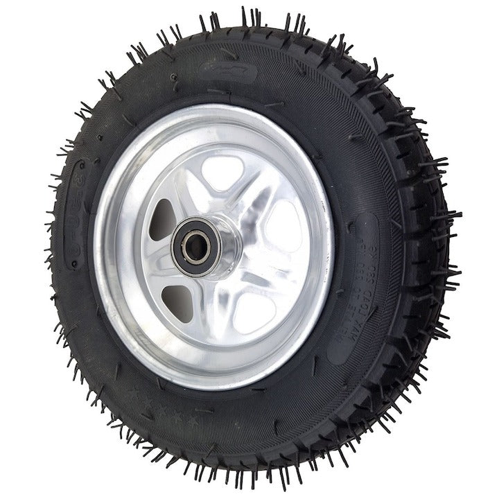 Roata roaba 350-8 cu rulment si ax 20 mm, anvelopa cauciuc 8 PR, tip spita