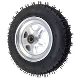 Roata roaba 350-8 cu rulment si ax 20 mm, anvelopa cauciuc 8 PR, tip spita