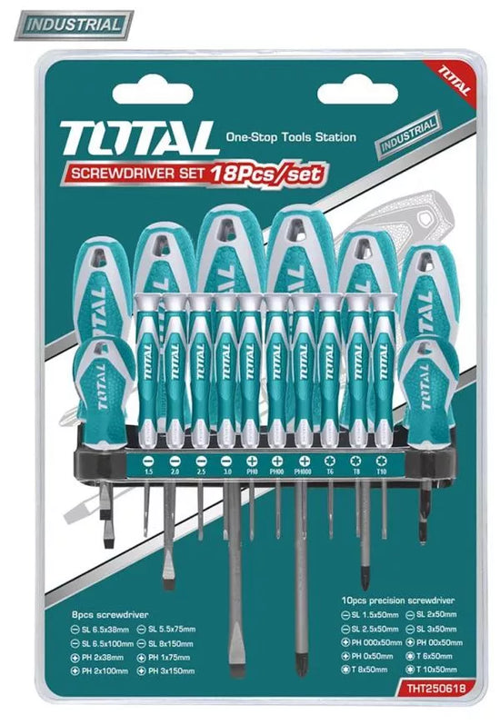 Set surubelnite TOTAL 18 buc Cr-V
