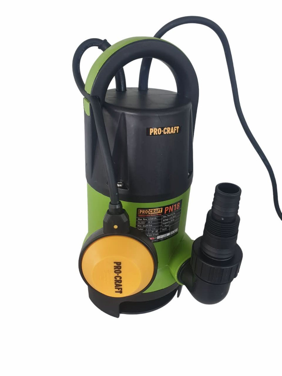 Pompa submersibilă apă murdară PROCRAFT PN18, 750W, 12500L/h