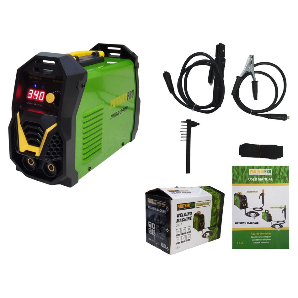 Aparat de sudura PARTNERPRO MMA 340A, Invertor, 340A, Afisaj Digital, Clasa F, IP21