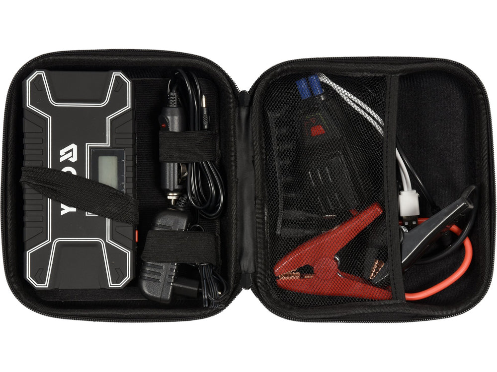 Robot de pornire auto / Power Bank 12000mAh, display LCD, lanterna SOS, pentru motoare benzina si diesel, incarcare dispozitive mobile - vedere 8