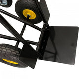Carucior pliabil 2 in 1 VivaTechnix VMD-1057, transport 250 kg, otel vopsit, roti scari + roti cu camera