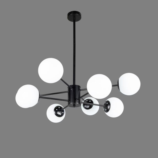 Lustra Cosmo Negru, 8xE27, 80W, 800x680mm