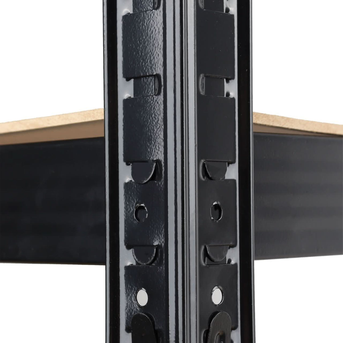 Raft Negru ROTOR, 120x45x180cm, otel, capacitate mare, pentru depozitare