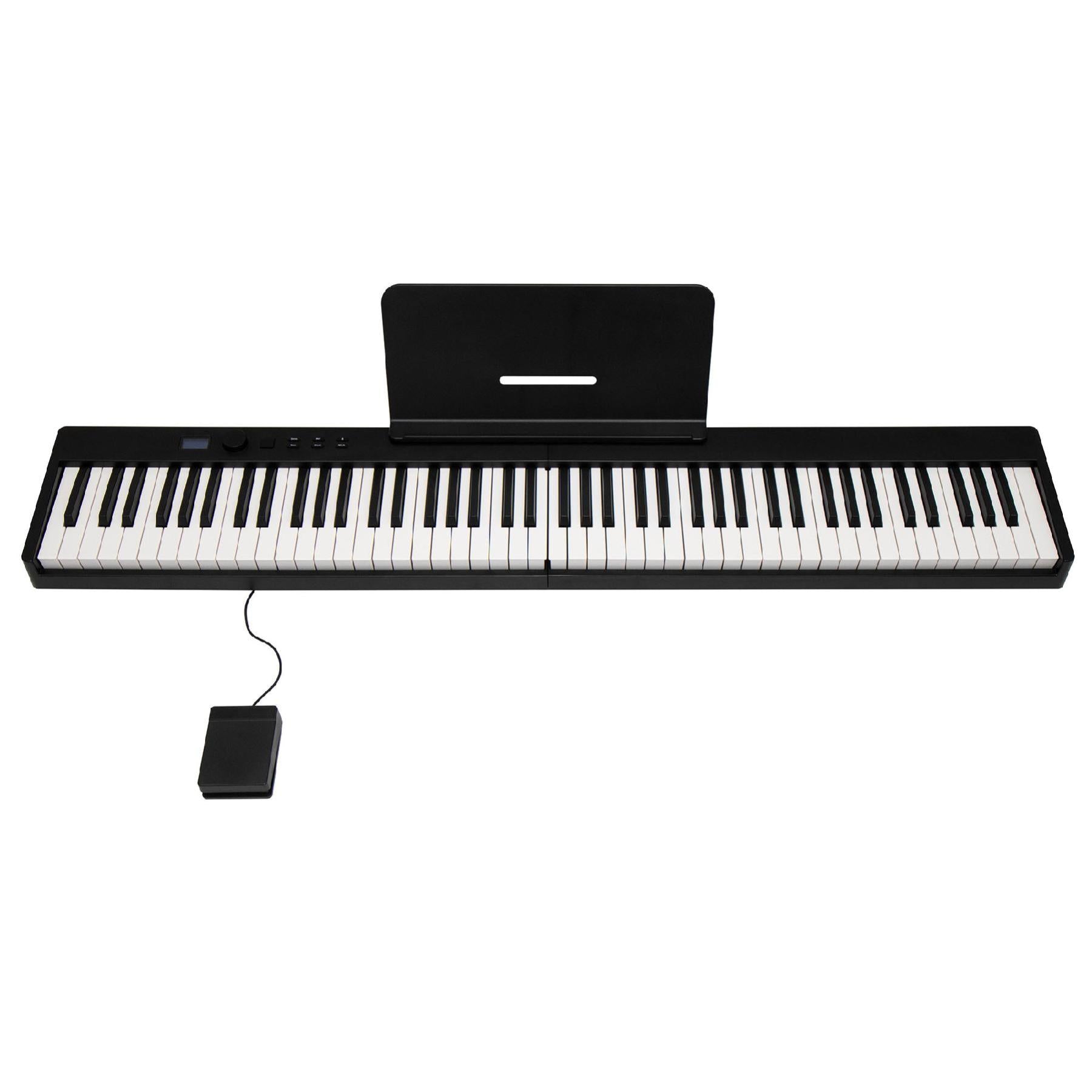 Pian Pliabil cu 88 de Clape, Conectivitate Bluetooth și Funcție MIDI, Difuzor Stereo Încorporat