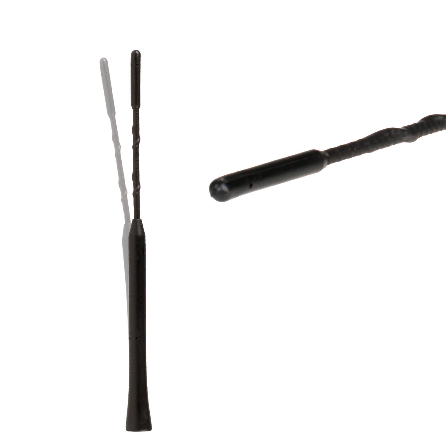 Antena Auto Exterioară Neagră 23 cm cu 2 Adaptoare (5-6 mm) – Performanță Optimizată