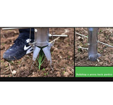 Plantator manual rasaduri si seminte, 96 cm, tub 75 mm, adancime 17 cm, manere cauciucate