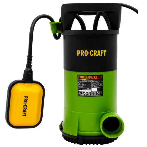 Pompa submersibilă 750W, 14000L/h, 7m adâncime, Carcasa Plastic și Fier PROCRAFT PN28