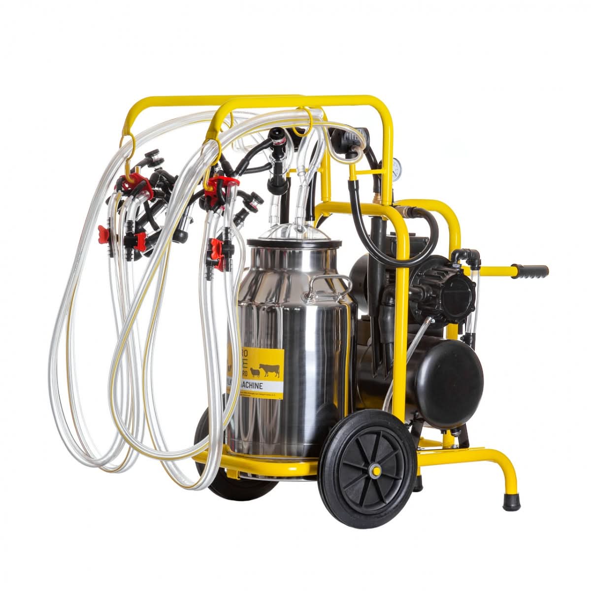 Aparat de muls oi, 4 posturi, 1 bidon inox 40 litri