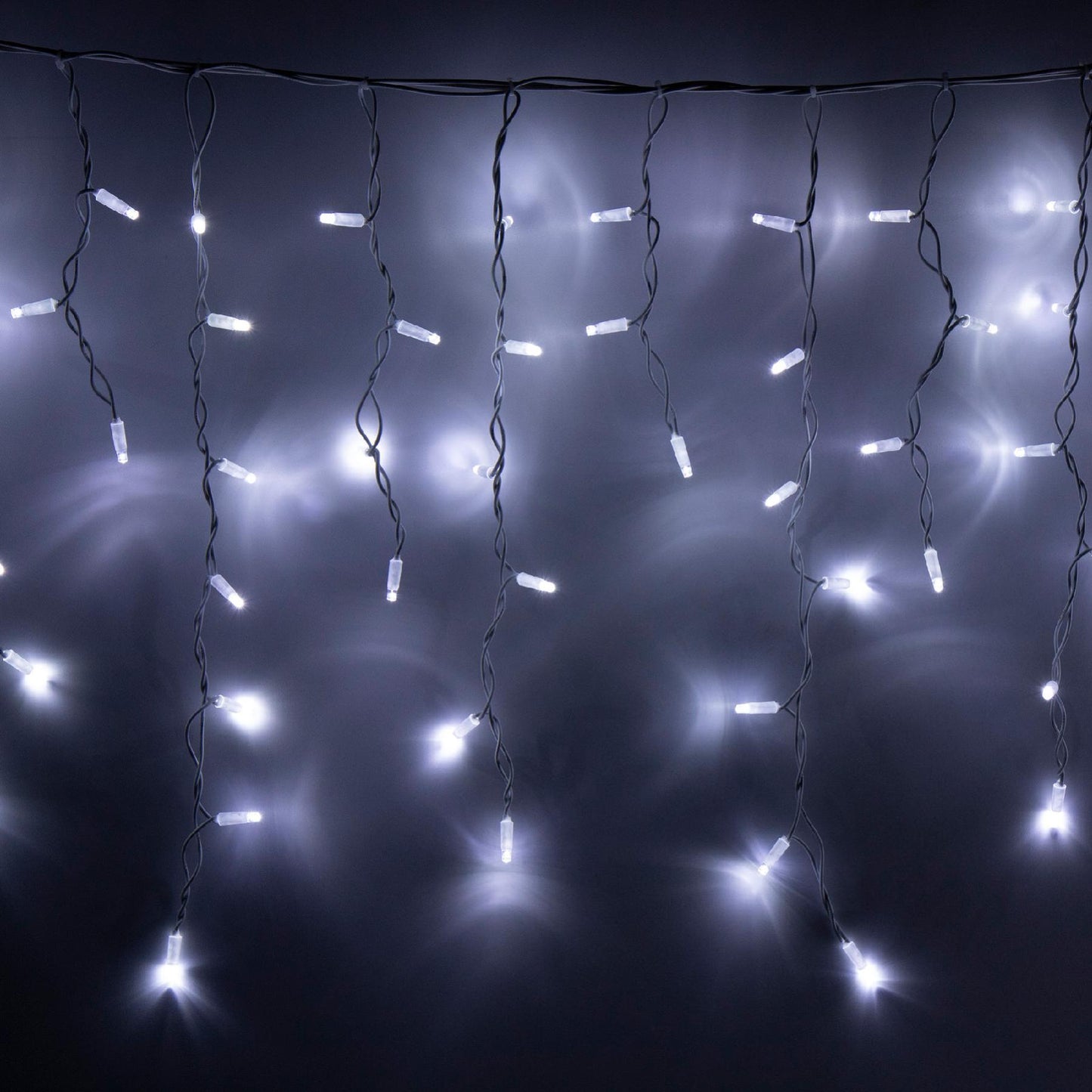 Ghirlanda luminoasa exterior 200 LED alb cald, cablu alb, alimentare 230V, KSFW200WH