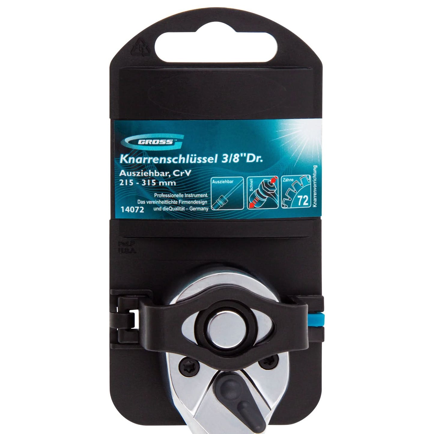 Cheie Clichet telescopică 3/8, 215-315 mm - Gross