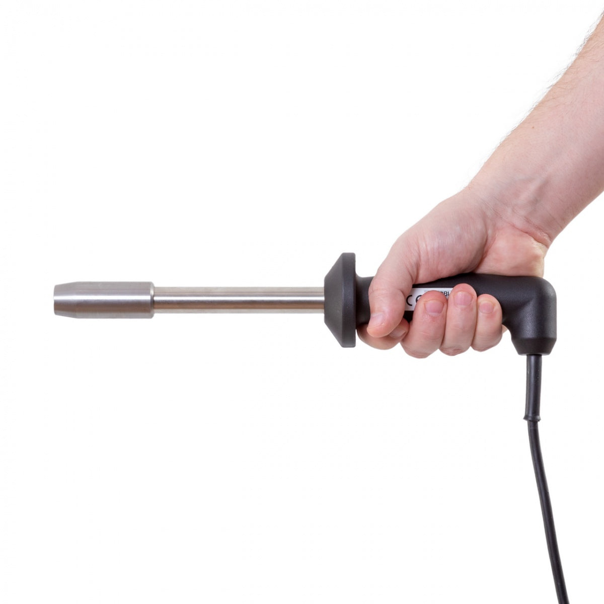 Ecornator electric 230 V, cap de 18 mm, pentru arderea/îndepărtarea coarnelor la viței, mieii sau iezilor