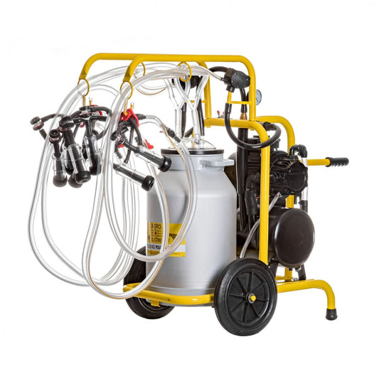 Aparat de muls capre, 4 posturi, 1 bidon aluminiu 40 litri