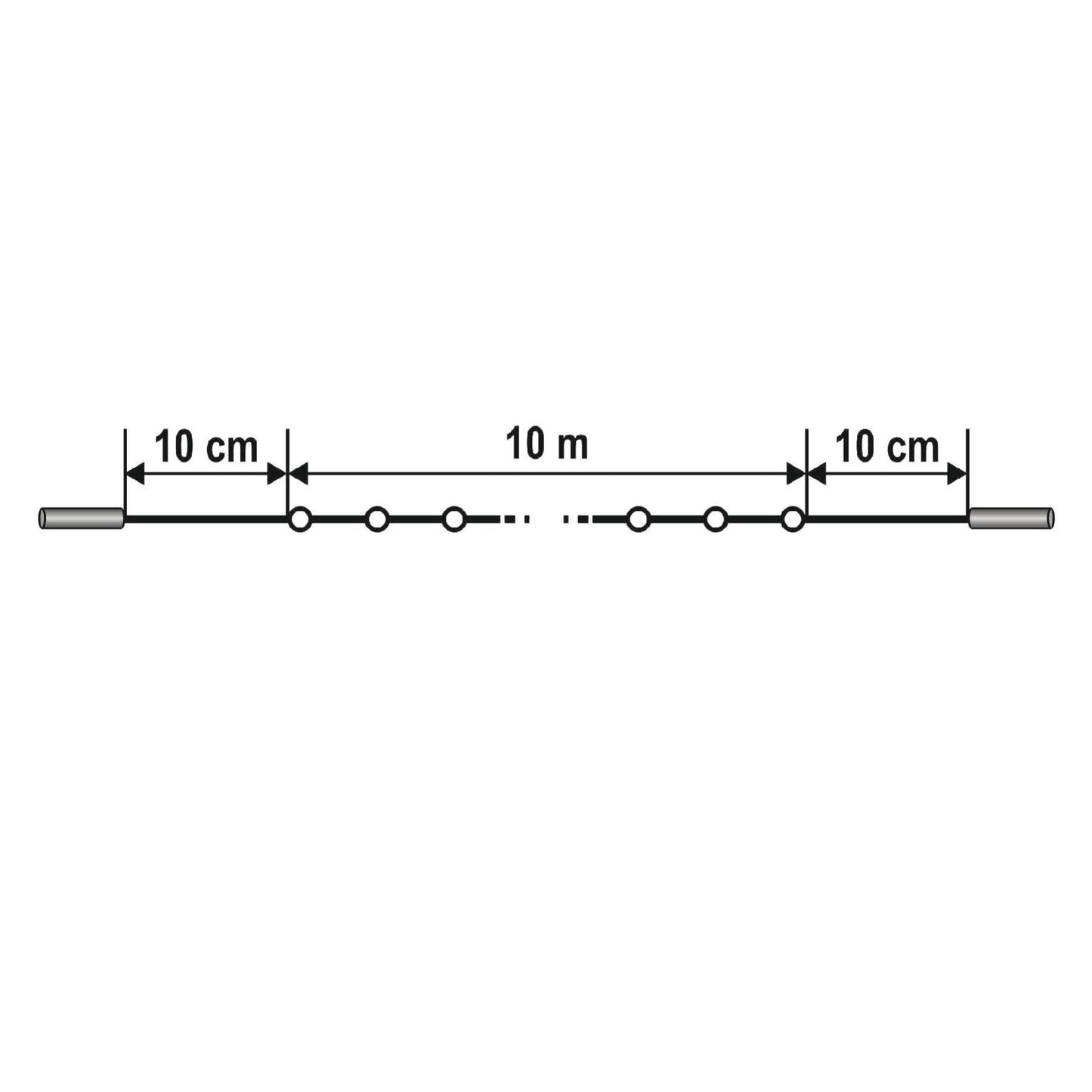 Ghirlanda luminoasa exterior 100 LED alb cald, cablu alb, 230V, KSIW100WW