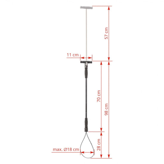 Bara contentie pentru porci, cu mâner, 60 cm