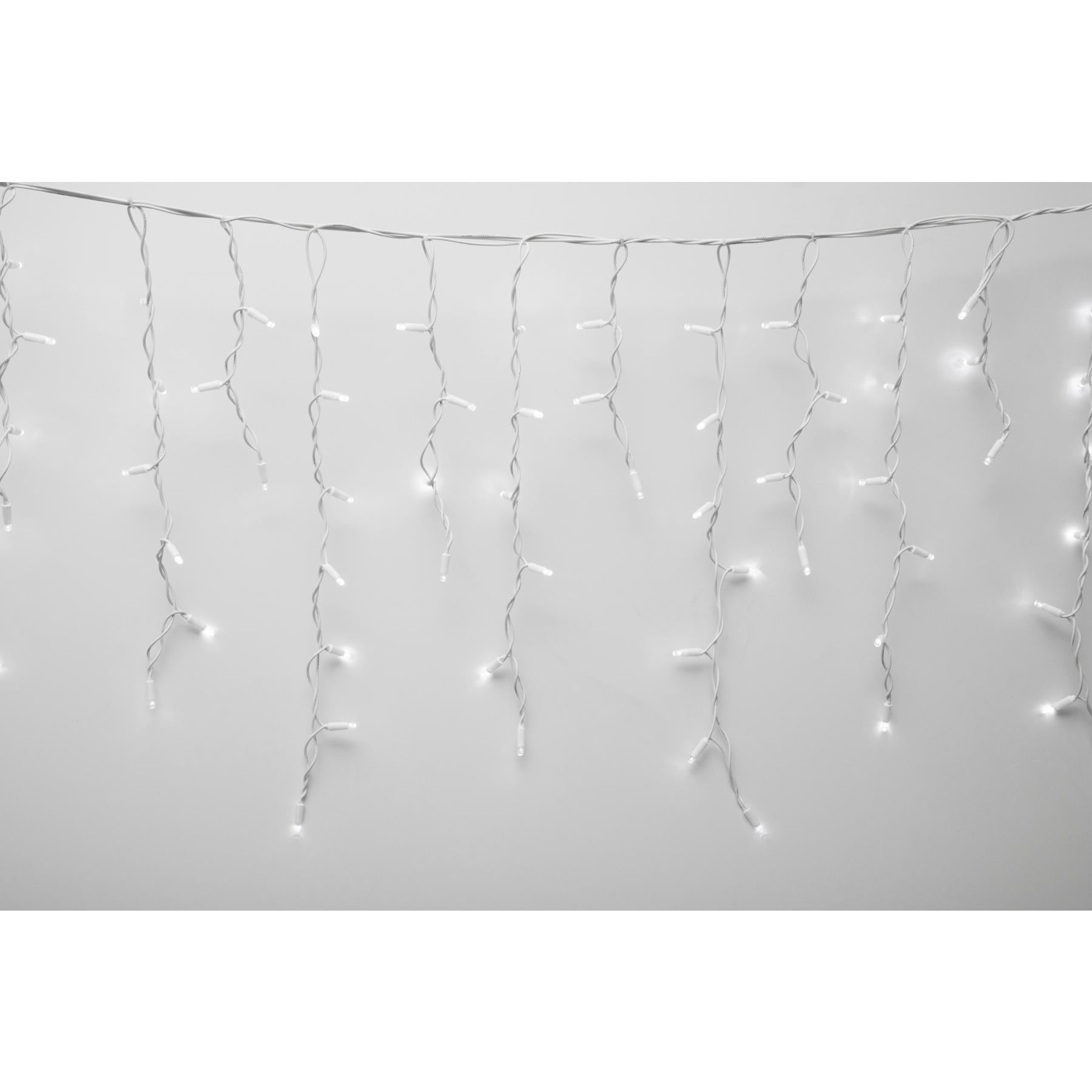 Ghirlanda luminoasa exterior 200 LED alb cald, cablu alb, 230V, KSFW200WW