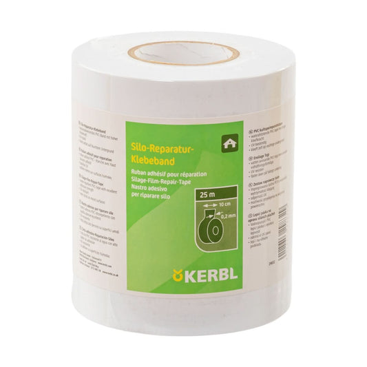 Banda adeziva reparat siloz 25 m latime 10 cm culoare alb