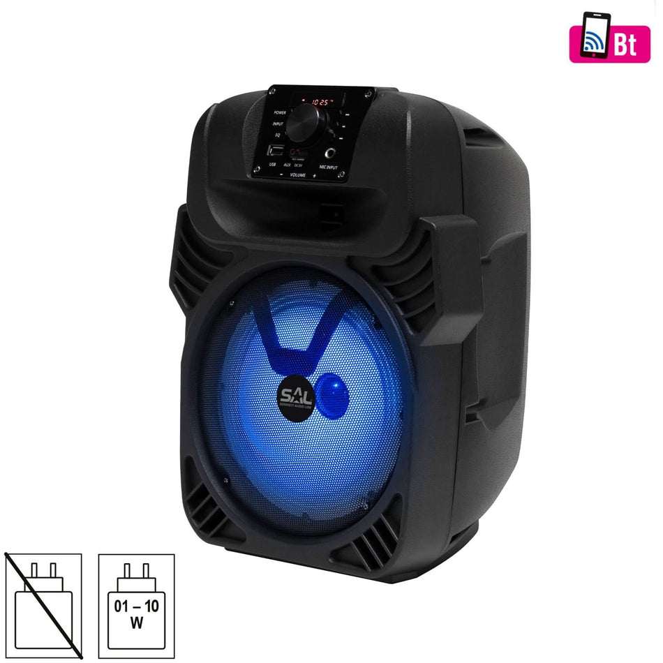 Boxa Portabila Party 40W, Bluetooth, LED, USB, Karaoke, FM, Acumulator 10h, PAR20BTC