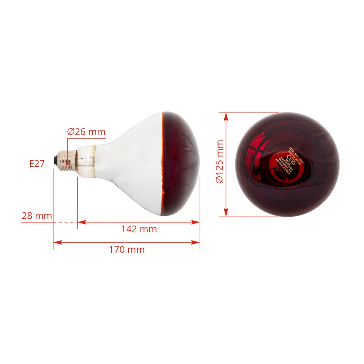 Bec de incalzire cu infrarosu, 150 W, Kerbl