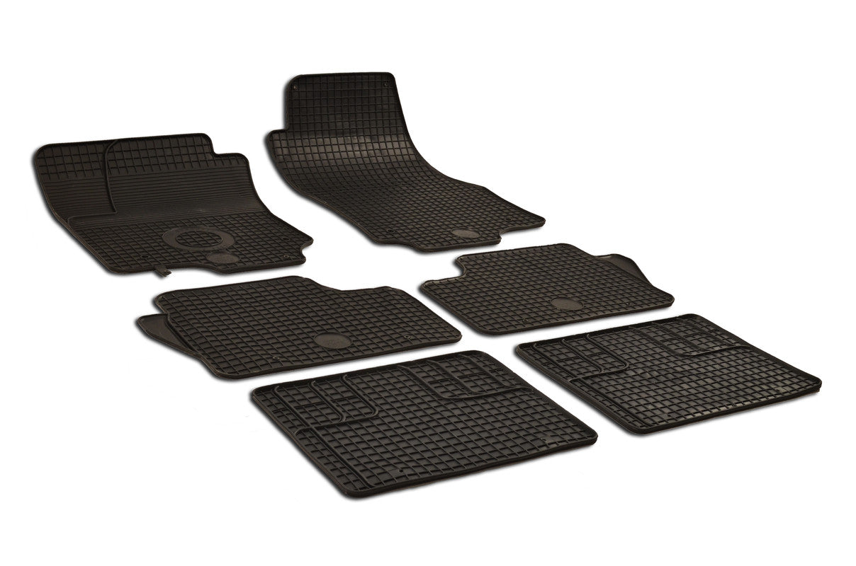 Covorașe Auto Cauciuc Umbrella Gri Carbon pentru Opel Zafira B (2005-2010) - 6 Piese