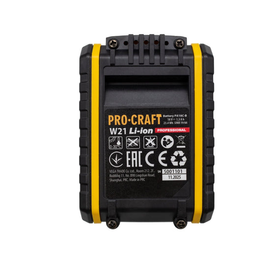 Acumulator PROCRAFT 18V 1,3Ah, Li-Ion