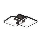 Lustra LED Patrata 50W, 2 Brate, 3 Culori, Telecomanda IR
